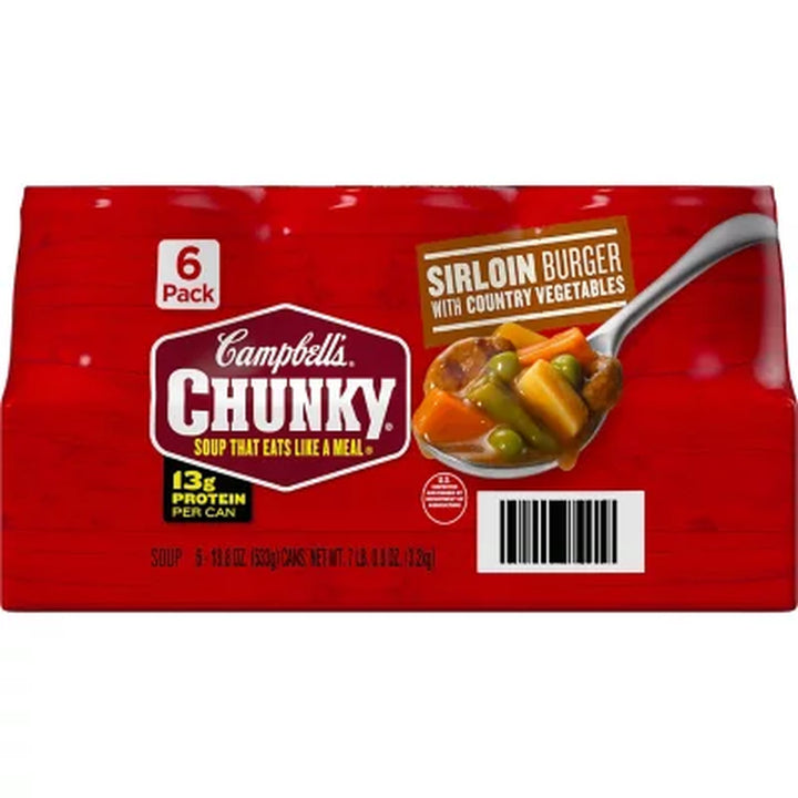Campbell'S Chunky Sirloin Burger with Country Vegetables Soup 18.8 Oz., 6 Pk.