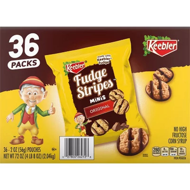 Keebler Mini Fudge Stripe Cookies, 2 Oz., 36 Pk.