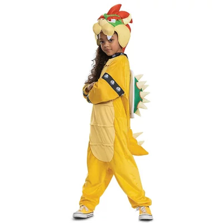 Nintendo Super Mario Bros. Bowser Kids Hooded Jumpsuit Costume