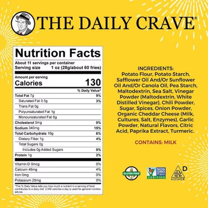 The Daily Crave'S Taco Dil-Licious Crunchy Fries, 11 Oz.