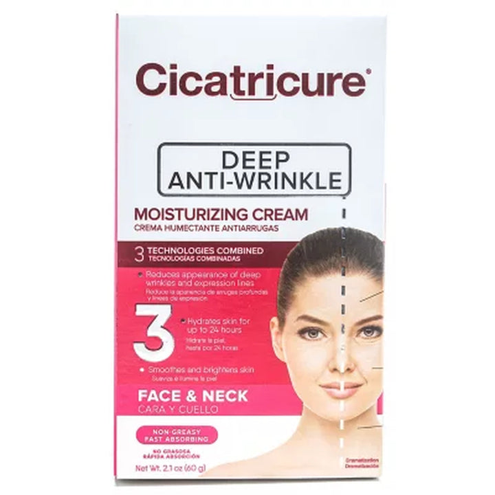 Cicatricure Anti-Wrinkle Face Cream, Reduces Fine Lines and Wrinkles with Qacetyl10 1 Fl. Oz, 2 Pk.