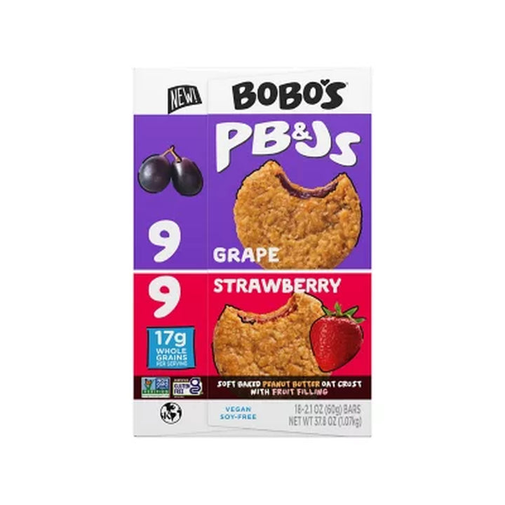 Bobo'S PB&J Oat Snacks, Variety Pack 18 Pk.