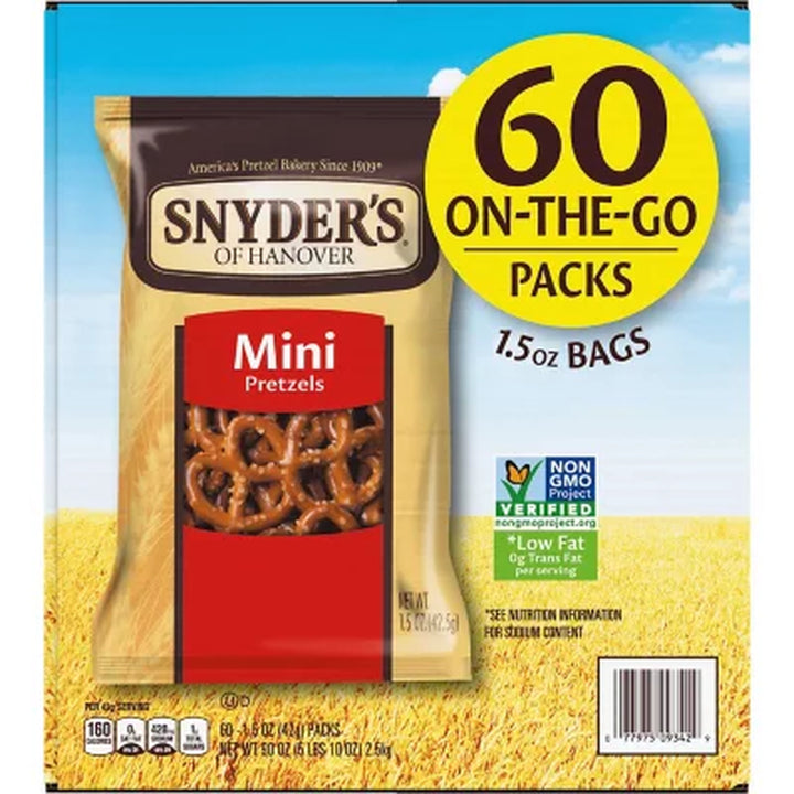 Snyder'S of Hanover Mini Pretzels 1.5 Oz., 60 Ct.