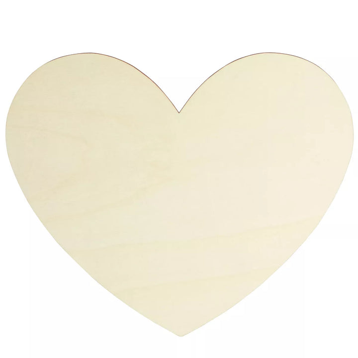 Juvale 6 Pack Unfinished Wooden Hearts for Crafts, DIY Decor, 12 X 10 In