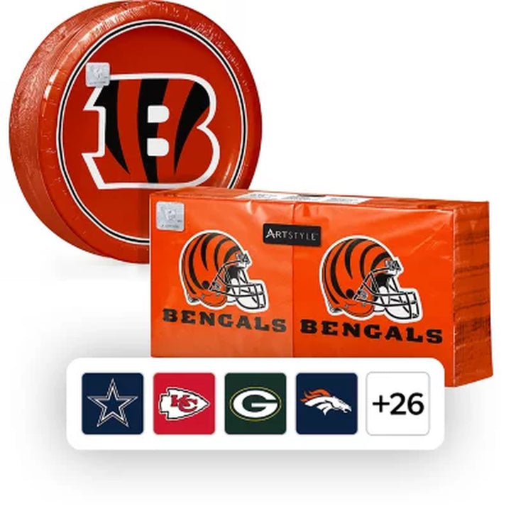 NFL Paper Plates & Napkins Kit, 285 Ct. (Choose Team)