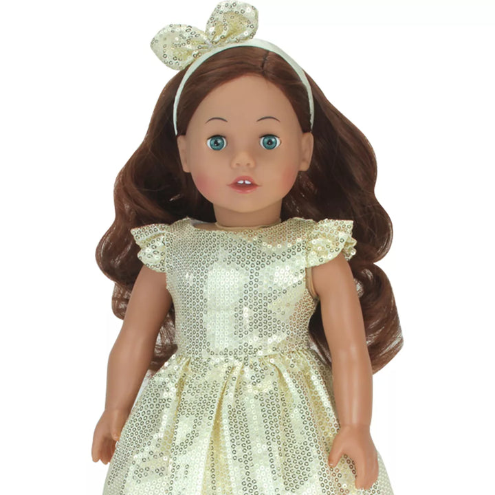 Sophia’S 18'' Soft Bodied Auburn Doll "Carly" with Blue Eyes