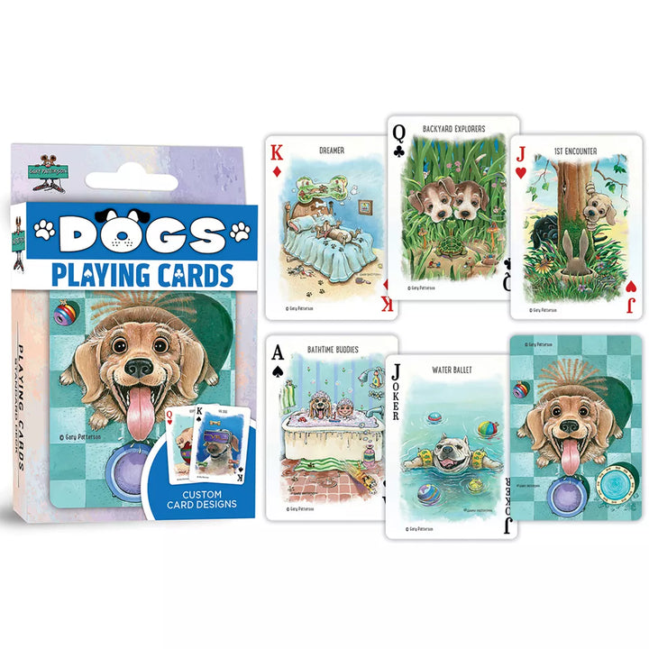 Masterpieces Officially Licensed Dogs Playing Cards - 54 Card Deck for Adults.