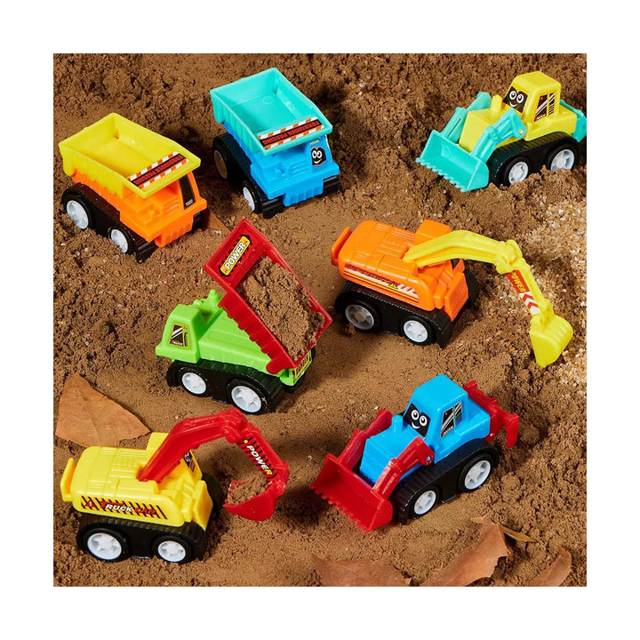 Syncfun 12-Piece Mini Construction Car Set, Plastic, Unisex, Non-Riding Toy Vehicle, Perfect for Imaginative Play and Parties