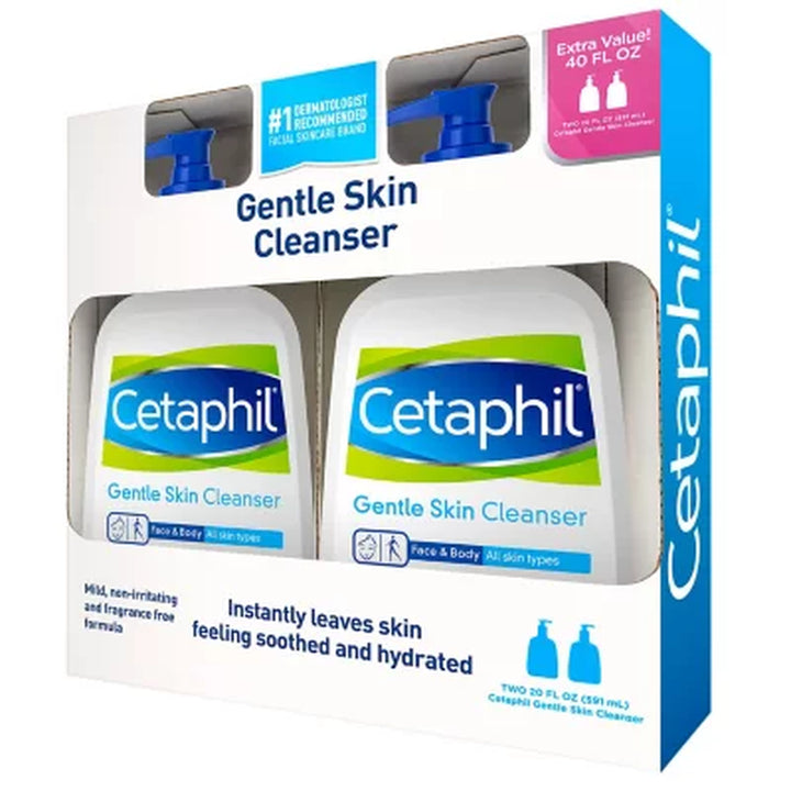 Cetaphil Gentle Skin Cleanser 20 Fl. Oz., 2 Pk.