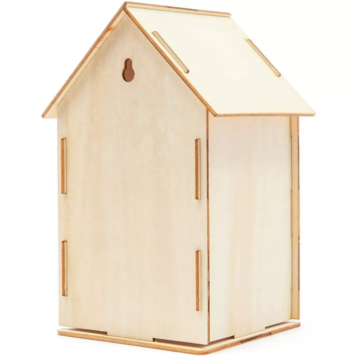 8 Pack Mini Unfinished Wood DIY Birdhouse for Craft, Natural, 3.8 X 7 X 3.8 Inch