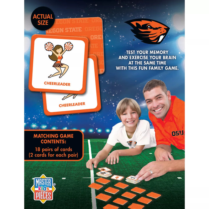 Masterpieces Officially Licensed NCAA Oregon State Beavers Matching Game for Kids and Families.