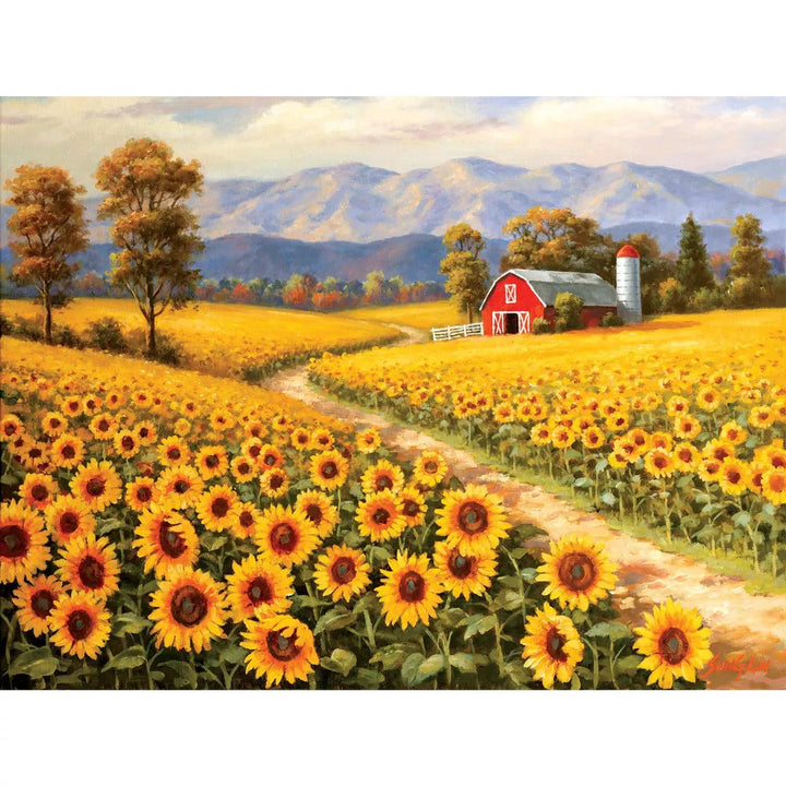 Sunsout Red River Sunflower Farm 300 Pc Jigsaw Puzzle 36624