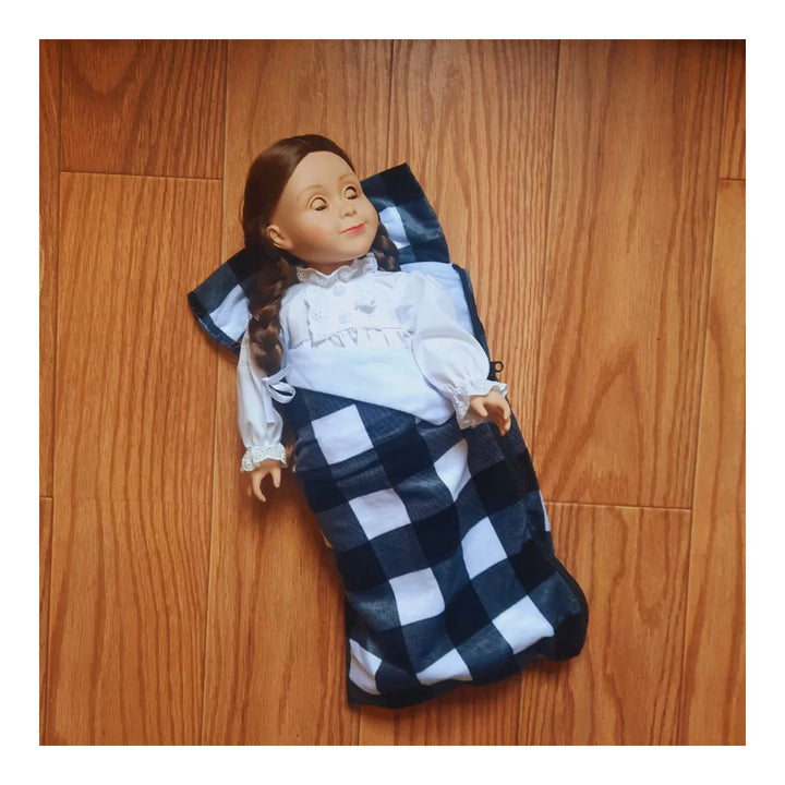 The Queen'S Treasures 18In Doll Buffalo Check Sleeping Bag Fits American Girl