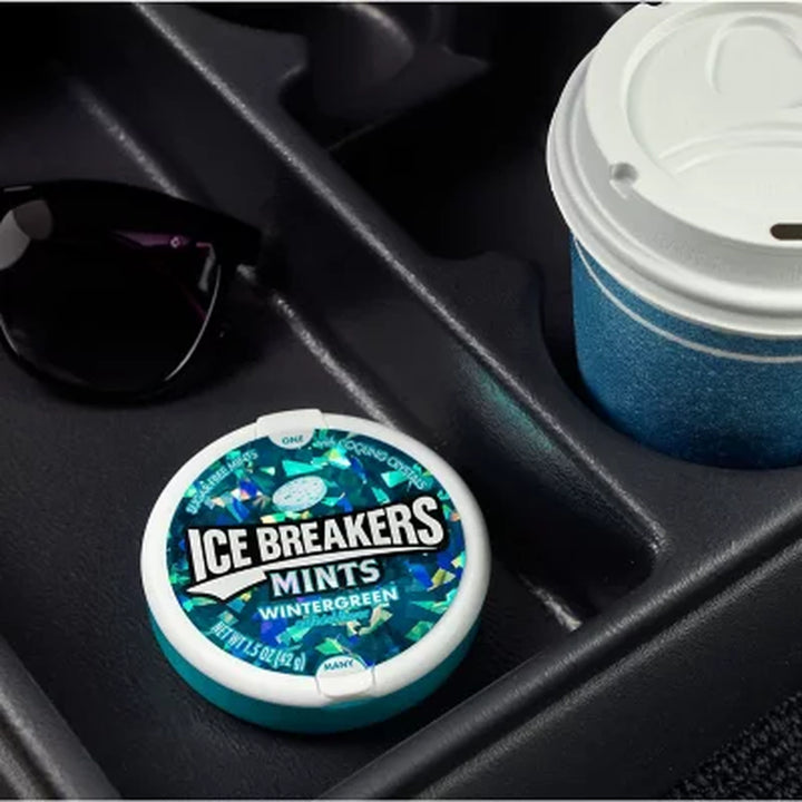 ICE BREAKERS Wintergreen Sugar Free Breath Mints, 1.5 Oz., 8 Pk.