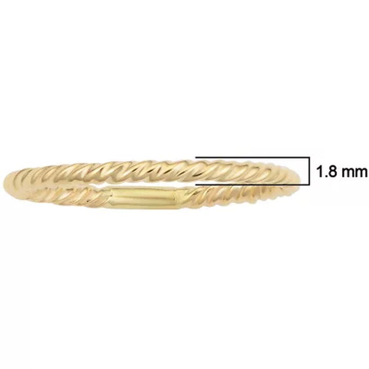 14K Yellow Gold Ribbed Ring