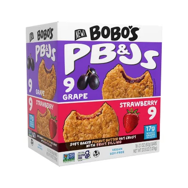 Bobo'S PB&J Oat Snacks, Variety Pack 18 Pk.