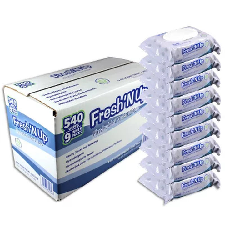 Fresh'N up Flushable Wet Wipes, Scented, 540 Ct.