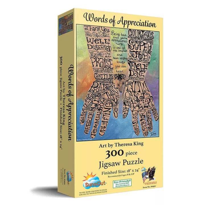 Sunsout Words of Appreciation 300 Pc Jigsaw Puzzle 60950