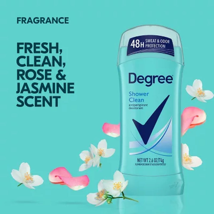 Degree Antiperspirant Deodorant, Shower Clean, 2.6 Oz., 5 Pk.