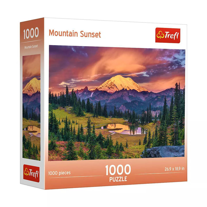 Trefl Mountain Sunset 1000Pc Puzzle: Brain Exercise, Nature & Travel Theme, Gender Neutral, Creative Thinking