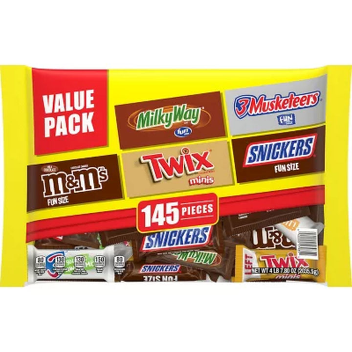 Mars Milk Chocolate Variety Pack Candy, 145 Pcs.