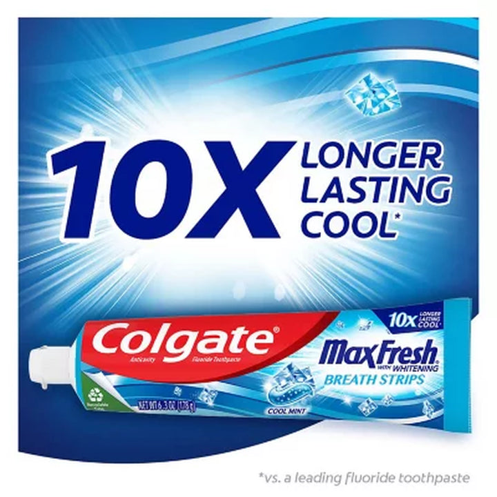 Colgate Maxfresh Toothpaste with Mini Breath Strips, Cool Mint 7.3 Oz., 5 Pk