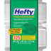 Hefty Clear Hinged Lid Plastic Container, 8" X 8" (125 Ct.)