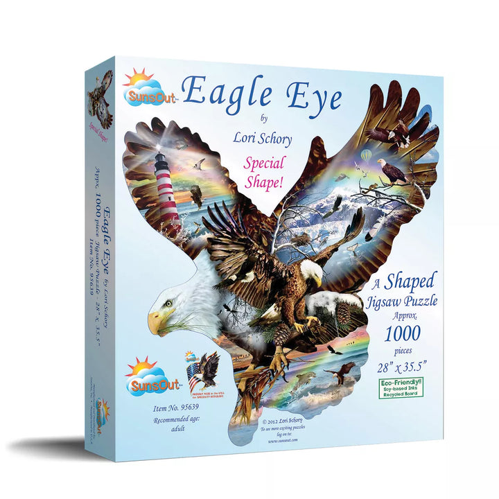 Sunsout Eagle Eye 1000 Pc Special Shape Jigsaw Puzzle 95639