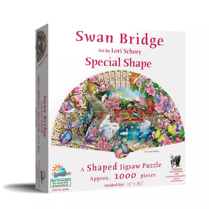 Sunsout Swan Bridge 1000 Pc Special Shape Jigsaw Puzzle 97084