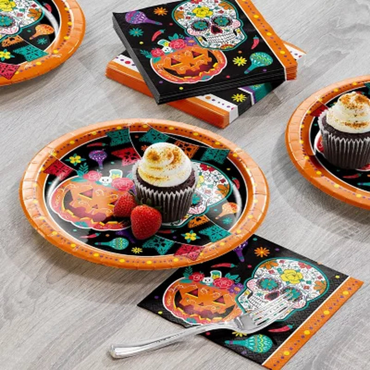 Artstyle Halloween Skull-Apalooza Paper Plates and Napkins Kit, 285 Ct.