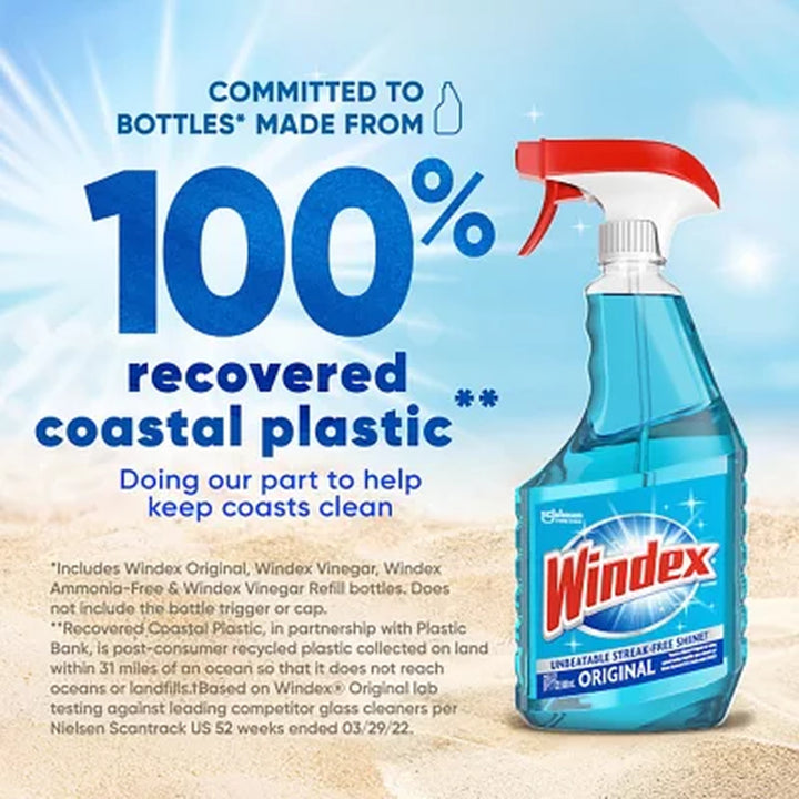 Windex Original Glass Cleaner 128 Fl. Oz. Refill + 32 Fl. Oz. Trigger