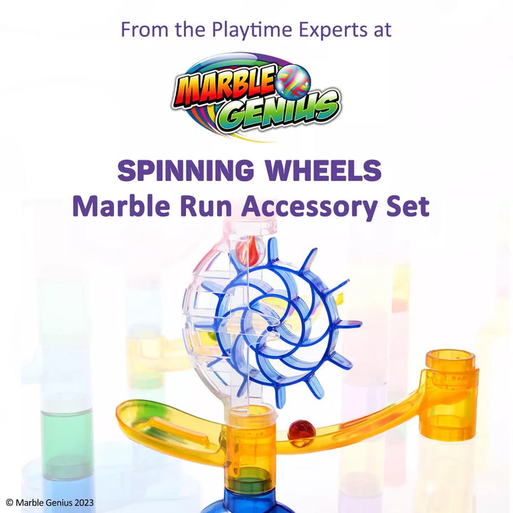 Marble Genius Spinning Wheels Marble Run Accessory Add-On Set (5 Pieces)