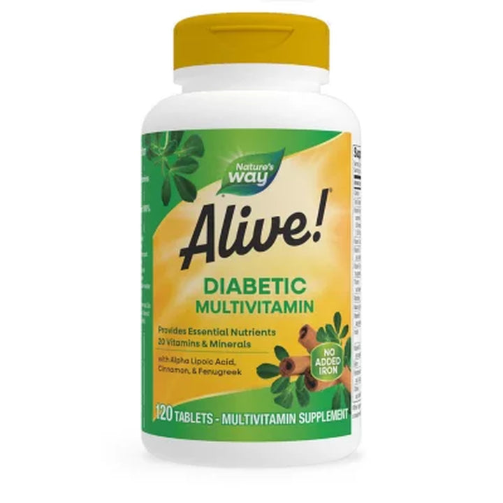 Nature’S Way Alive! Diabetic Multivitamin Tablets 120 Ct.