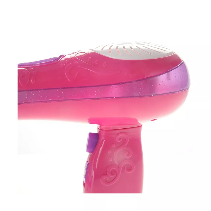 Link Worldwide Beauty Salon Fashion Play Set with Hairdryer, Mirror, and Accessories Pretend Play Toys - Pink