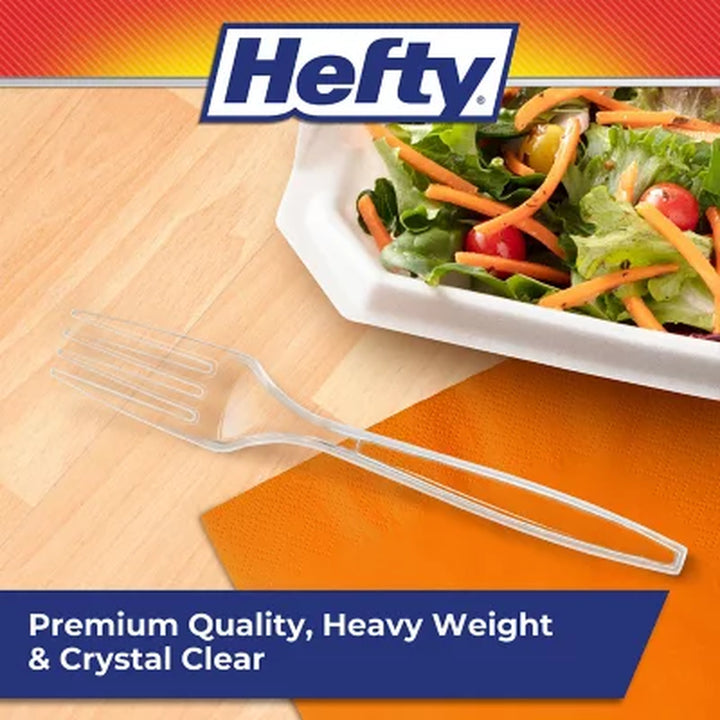 Hefty Clear Heavy Weight Plastic Forks 300 Ct.