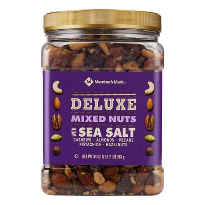 Member'S Mark Deluxe Mixed Nuts with Sea Salt, 34 Oz.