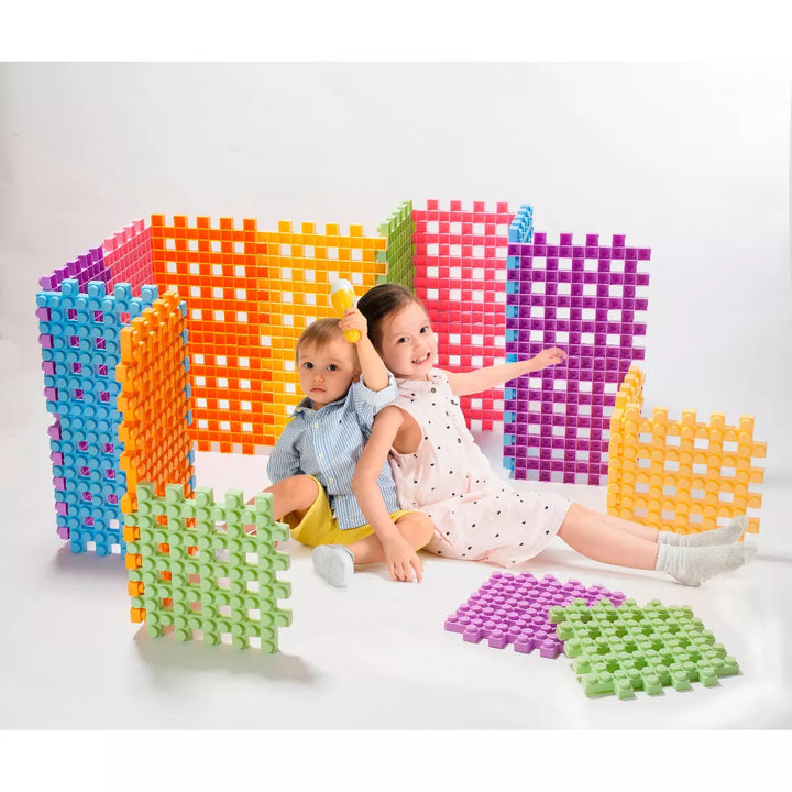 Uniplay Waffle Soft Blocks — Cube Puzzle Play for Cognitive and Sensory Development in Early Learning Education, Ages 3 Months and up (6Pc Set)