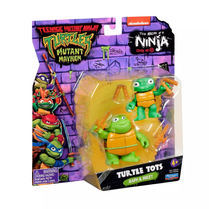 Teenage Mutant Ninja Turtles: Mutant Mayhem Turtle Tots Raph & Mikey Action Figure Set - 2Pk