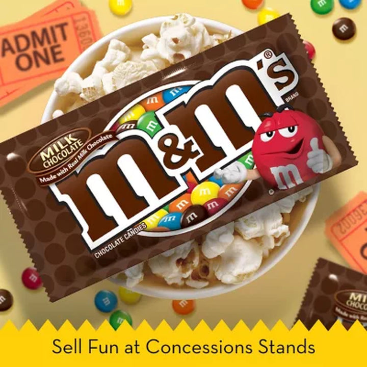 M&M'S Milk Chocolate Candy, Full Size, 1.69 Oz., 48 Pk.