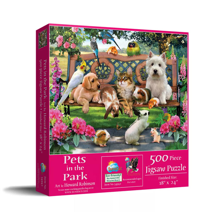 Sunsout Pets in the Park 500 Pc Jigsaw Puzzle 54942