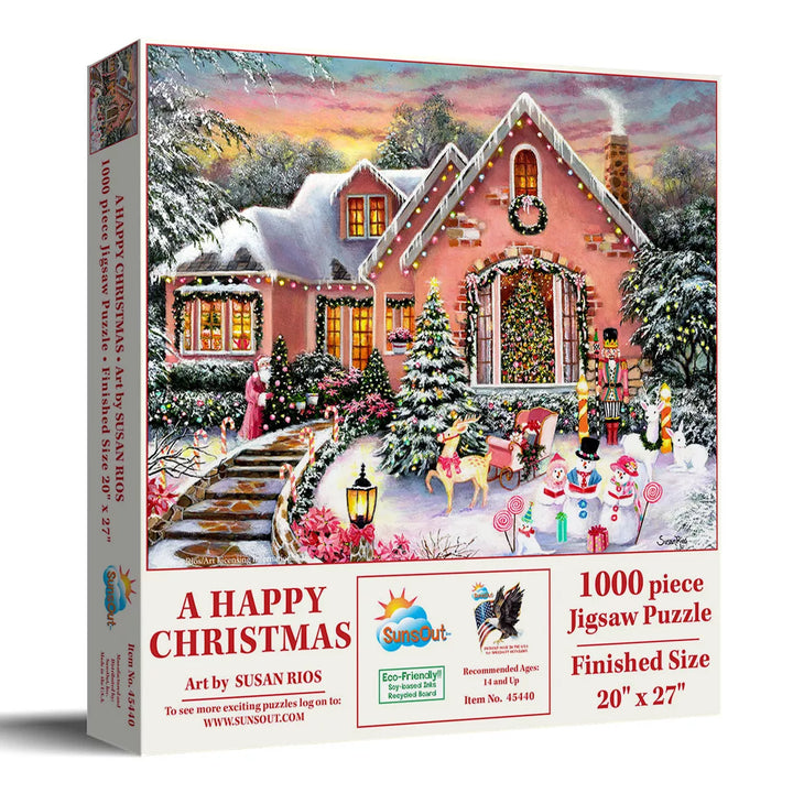 Sunsout a Happy Christmas 1000 Pc Jigsaw Puzzle 45440