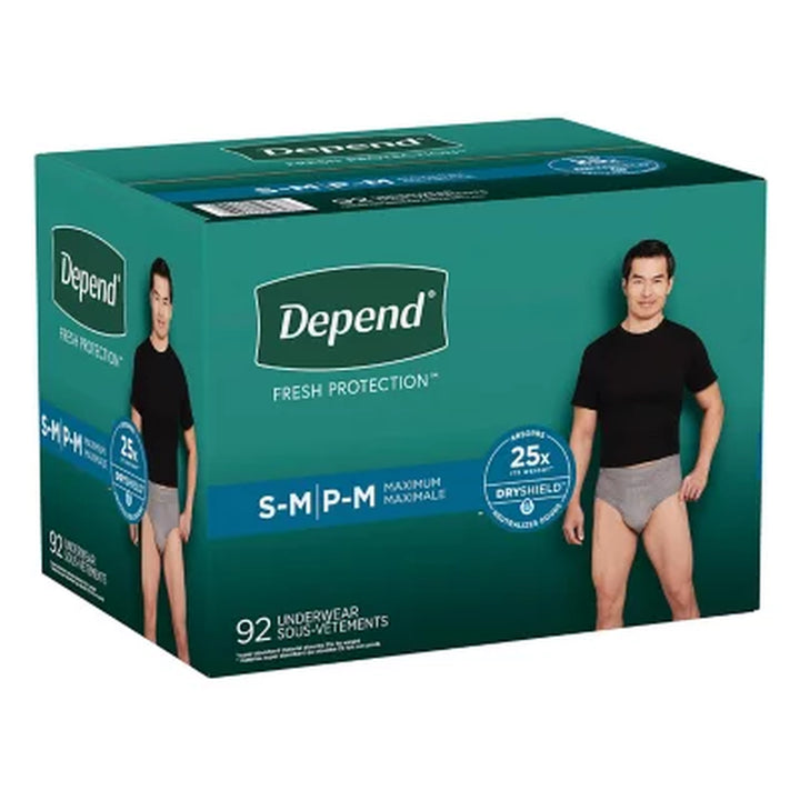 Depend Fresh Protection Incontinence Underwear for Men - Choose Your Size