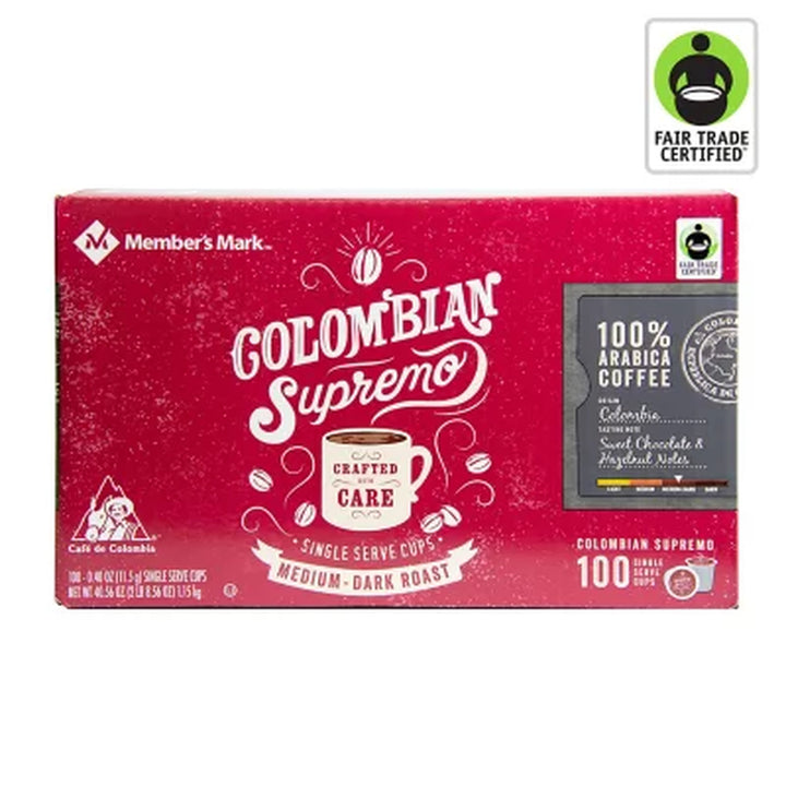 Member'S Mark Medium-Dark Roast Coffee Pods, Colombian Supremo, 100 Ct.