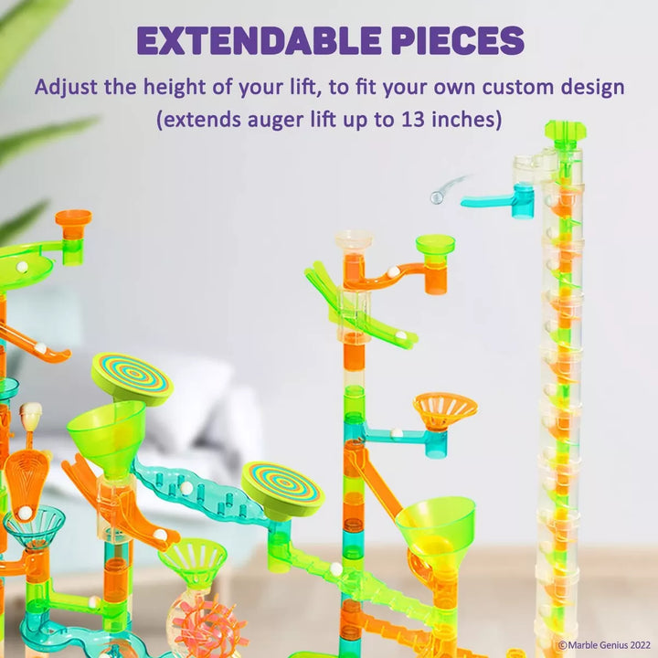Marble Genius Auger Lift Extension: Marble Run Auger Accessory Set Adds 13 Inches to Auger Lifts for Additional Marble Run Fun