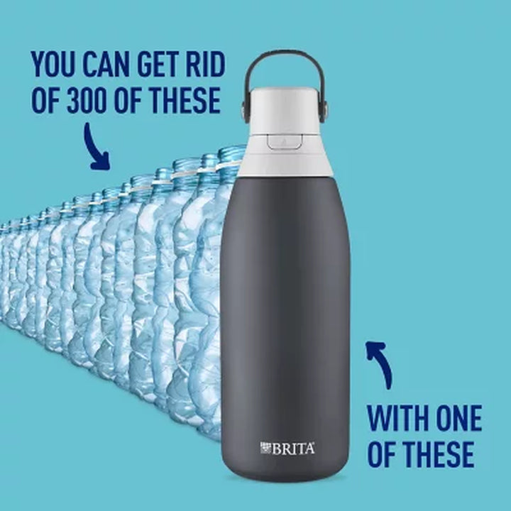 Brita 32-Oz. Stainless Steel Water Bottle with 3 Filters (Assorted Colors)