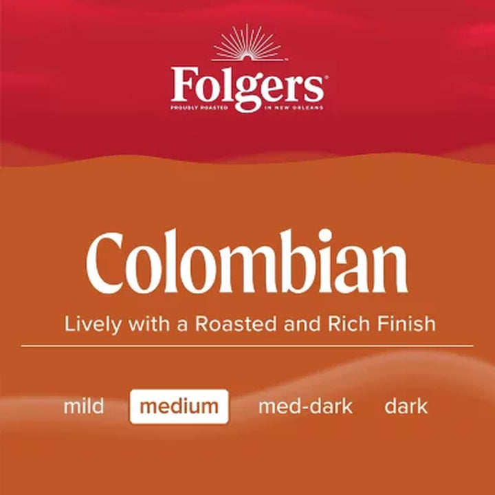 Folgers 100% Medium Roast Ground Colombian Coffee 40.3 Oz.