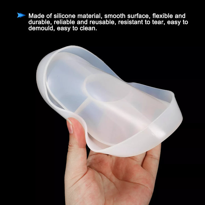 Unique Bargains DIY Silicone Oval Planter Tray Mould 2 Pcs