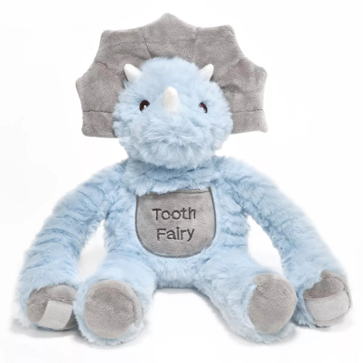 Bearington Lil' Tracer the Tooth Fairy Dino Plush, 12 Inch Dinosaur Stuffed Animal