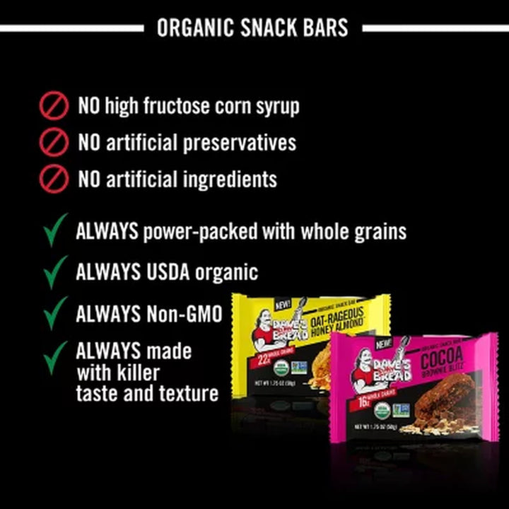 Dave'S Killer Bread Organic Snack Bars, Cocoa Brownie Blitz and Oat-Rageous Honey Almond (20 Ct.)