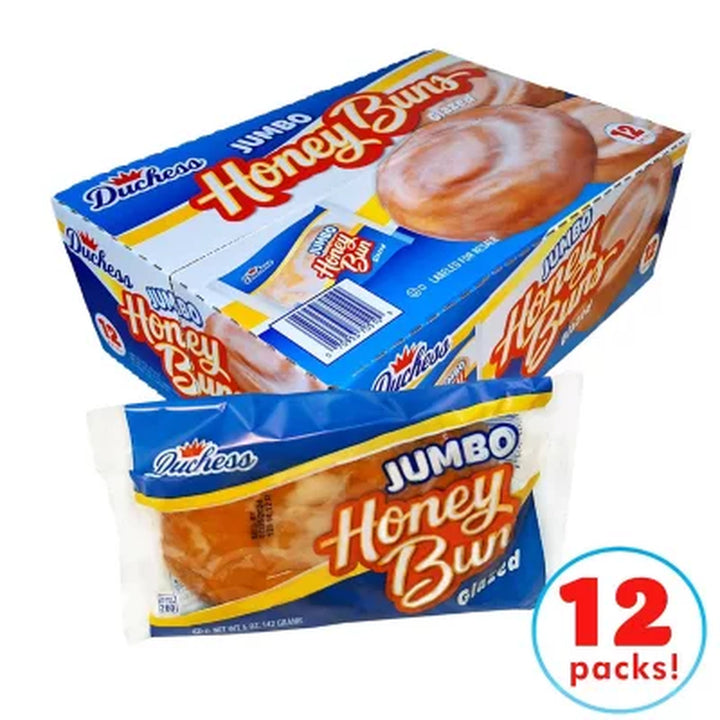 Duchess Jumbo Glazed Honey Buns, 5 Oz., 12 Pk.